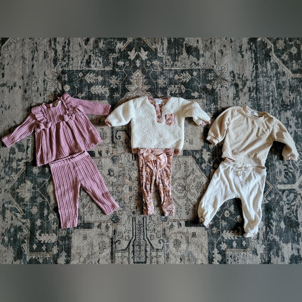 Cozy Fall Designer Outfit Bundle Baby Girl 6-9 Months Rachel Zoe Nicole Miller